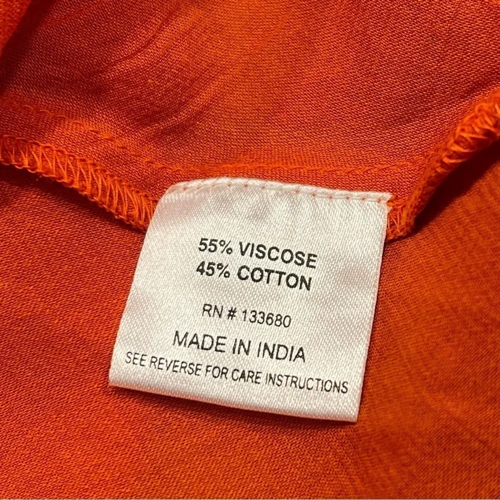 Roja Orange Embroidered Cold Shoulder Tunic Top Sz-M - Picture 10 of 11